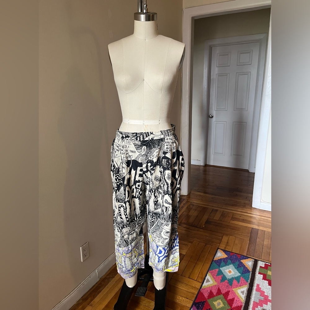 Rachel Comey comic book cropped printed pants